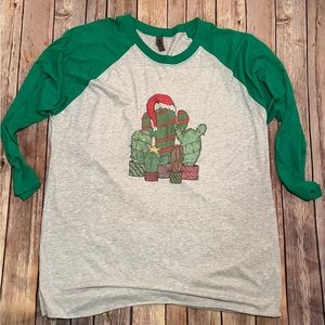 Christmas Cactus Raglan Tee